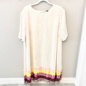 ASOS Curve multi colored sequin shift dress